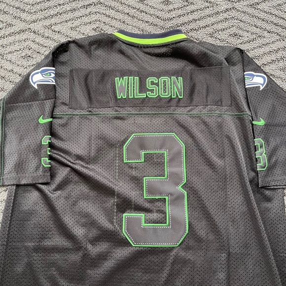 Seattle Seahawks Russell Wilson NFL Stitched Alternate Jersey #3 Size 48 RARE - Picture 3 of 5